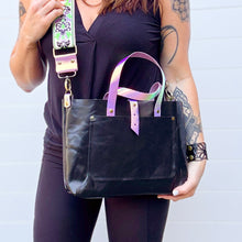 Go Everywhere Handled Crossbody Bag - Black + Iridescent