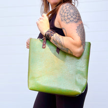 Tall Tote - Spring Green Snake
