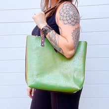 Tall Tote - Spring Green Snake
