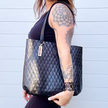 Tall Tote - Black Diamond Stitch