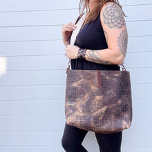 Go Anywhere Tote - Brown Croc Embossed