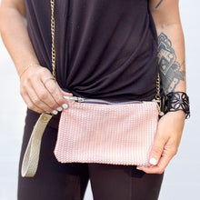 Mini Zippered Crossbody Bag - Blush + Floral