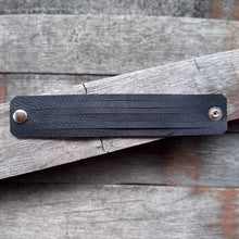 Black Leather Split Cuff