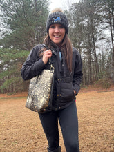 GO BIG Zippered Tote - Black Acid Wash