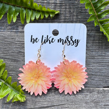 Garden Party Earrings - Dahlia - Orange - Hook
