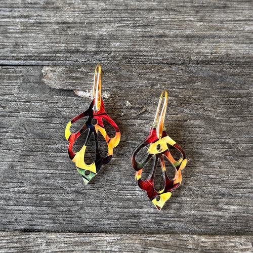 Mini Bella - Autumn Stained Glass - Acrylic Earrings