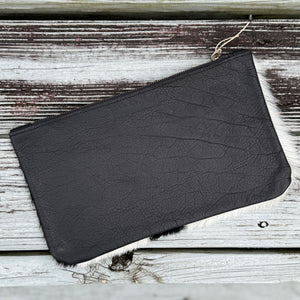 [raleigh leather] Clutch - Black + White Cowhide