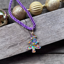 Mudcloth Pendant + Holiday Necklace - Purple