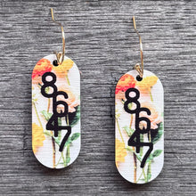 8647 - Floral Wooden Earrings - Orange