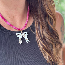 Mudcloth Pendant + Holiday Necklace - Pink