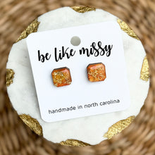 Wooden + Gold Leaf Studs