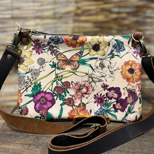 Go Small Zippered Crossbody - Floral