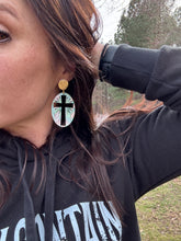 Hoppy Easter - Cross Statement Earring - Disco Glitter