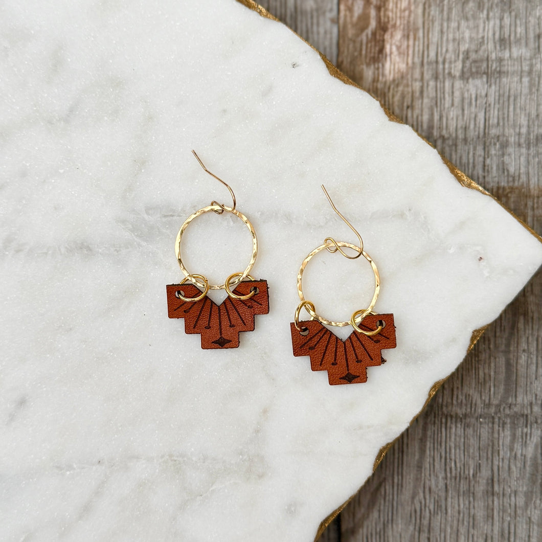 Stella Mini - Buckskin - Leather Earrings
