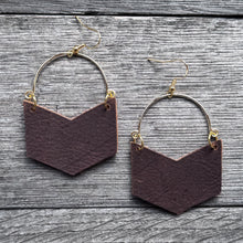 The Way Hoops - Caramel - Leather Earrings