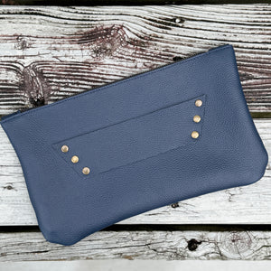 [raleigh leather] Clutch - NAVY