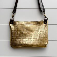 Go Small Miscellany Zippered Crossbody - Cheetah + Diamond Stitch