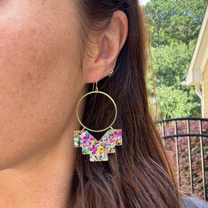 Stella - Party Glitter - Acrylic Earrings