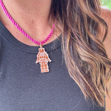 Mudcloth Pendant + Holiday Necklace - Pink