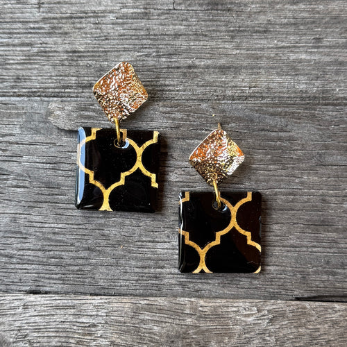 Ruth Drops - Black + Gold