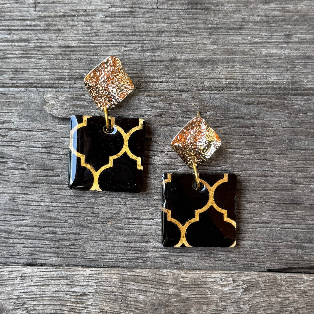 Ruth Drops - Black + Gold