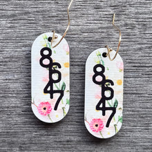 8647 - Floral Wooden Earrings - Pink