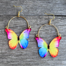 Butterfly Rainbow Remix Hoops