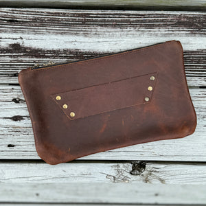 [raleigh leather] Clutch - Caramel + Antique Brass