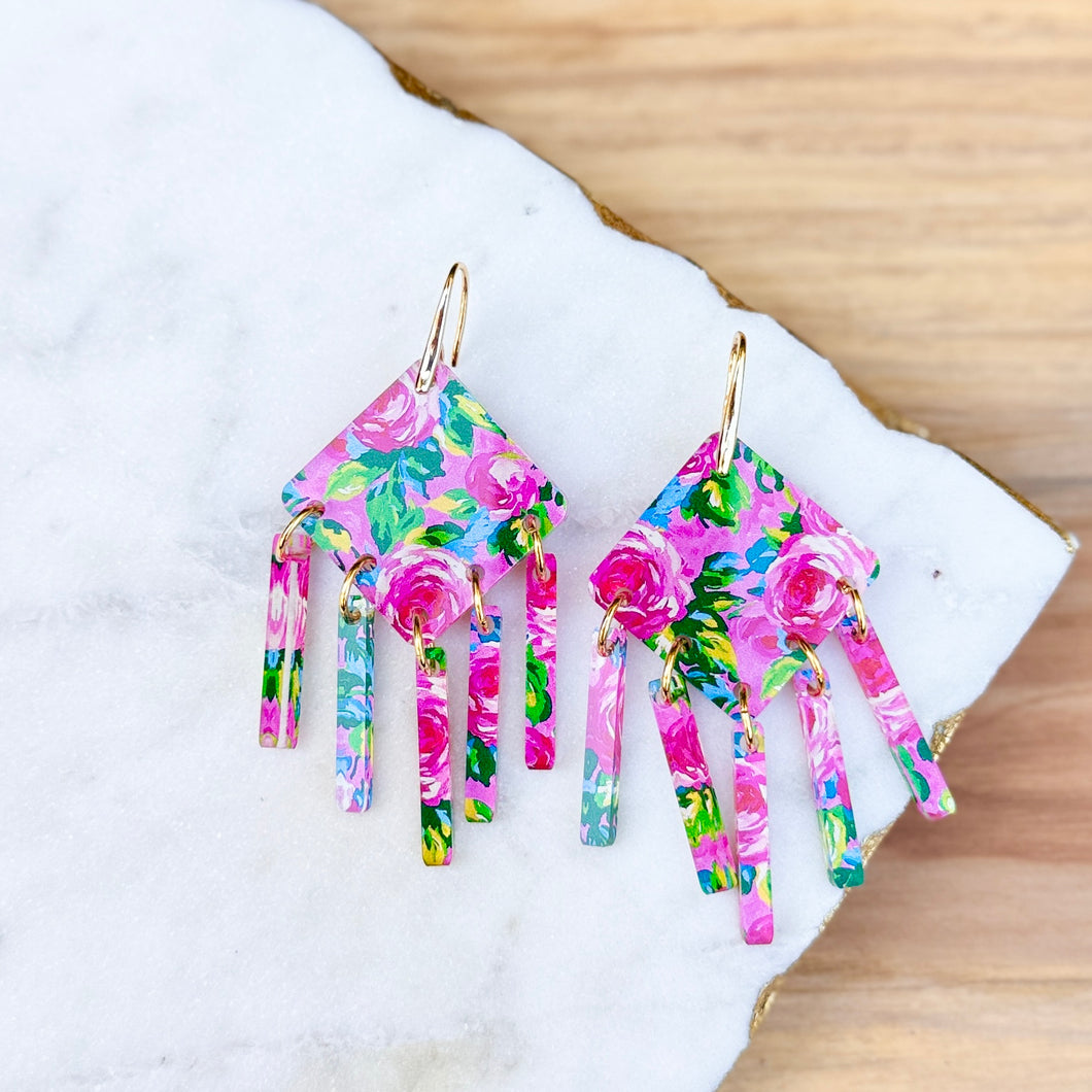 Lola - Lily Floral - Acrylic Earrings