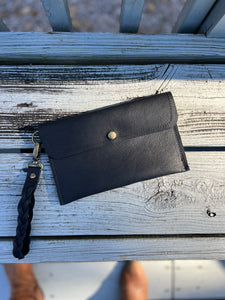 Leather Wristlet - Black