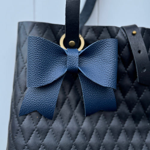 Bag Charm - Bow - Navy