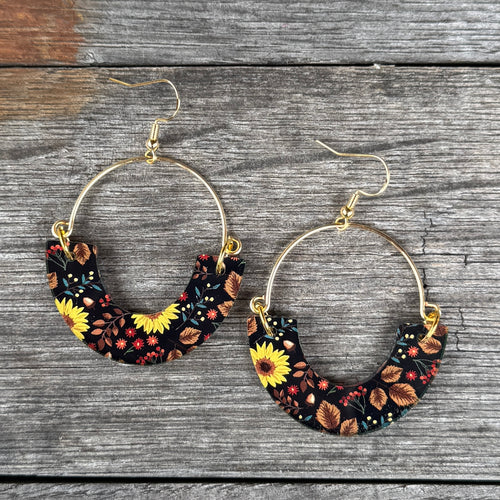 Remix Hoops - Fall Sunflowers