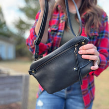 [raleigh leather] belt bag - off white brindle - crossbody bag