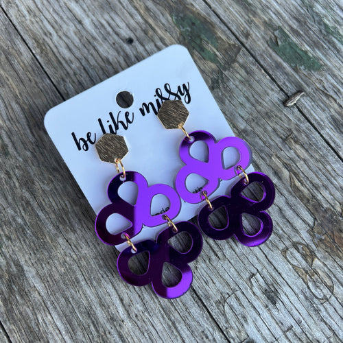 Ravello drops - metallic purple