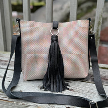 SLAY Crossbody Bag - Blush + Silver Embossed with Black