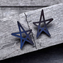 Star Statement Studs - Gunmetal