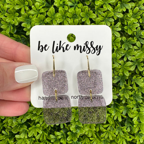 Mini Stacks -  Pale Purple Tulle - Acrylic Earrings