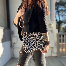 Just Go Zippered Crossbody Bag - Leopard Print