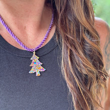Mudcloth Pendant + Holiday Necklace - Purple