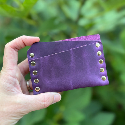 Card Wallet - Purple + Gold