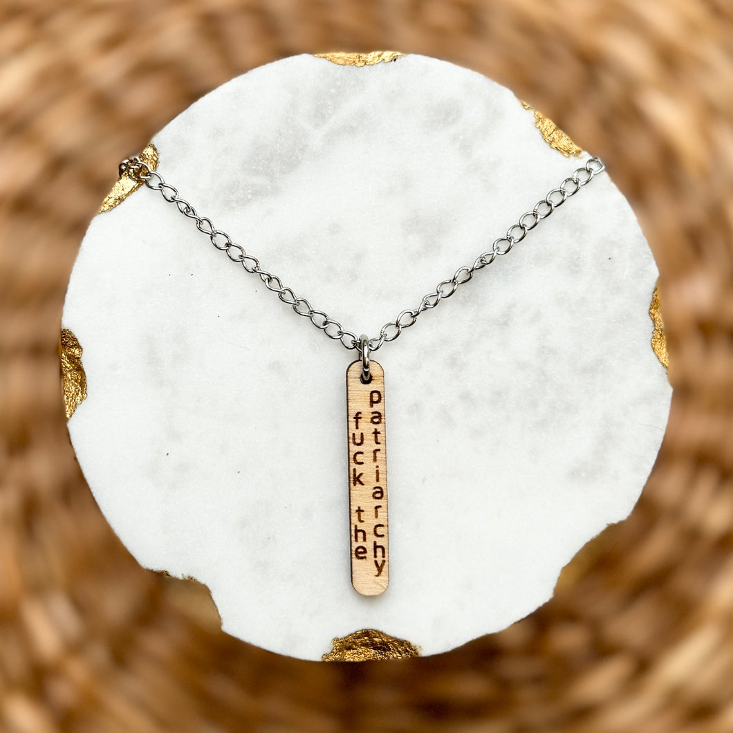 Outspoken Necklace - fuck the patriarchy