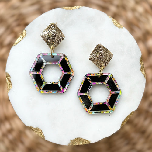 Benzene - Party Glitter - Acrylic Earrings