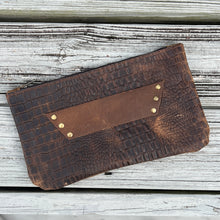 Fall - [raleigh leather] Clutch- Croc Embossed