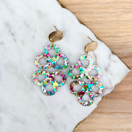 Ravello Drops - Party Glitter - Acrylic Earrings