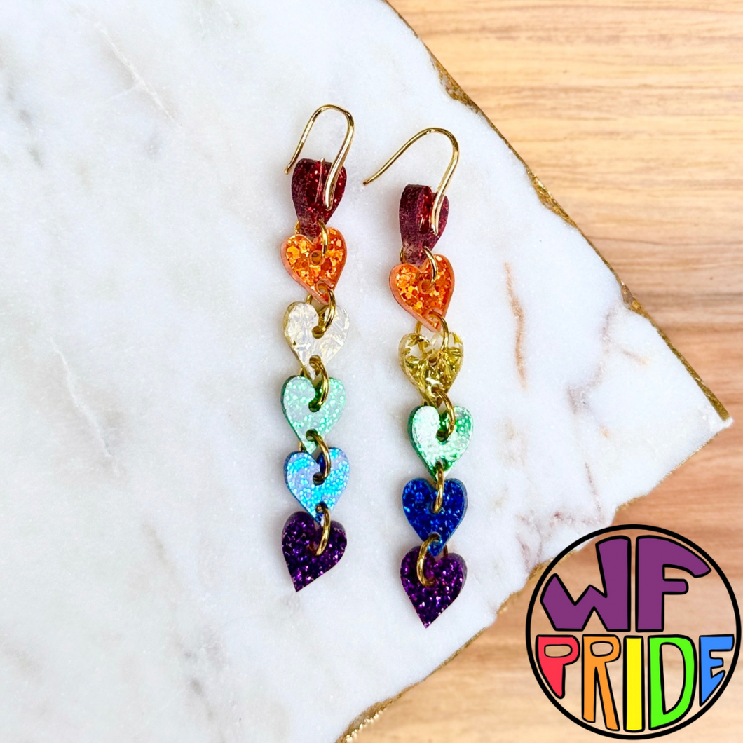 Cascading Hearts - Gold - Hooks