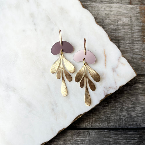 Gemma - Metallic Blush - Acrylic Earrings