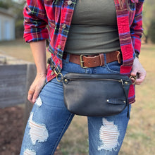 [raleigh leather] belt bag - off white brindle - crossbody bag