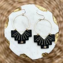 Stella - Matte Black - Acrylic Earrings