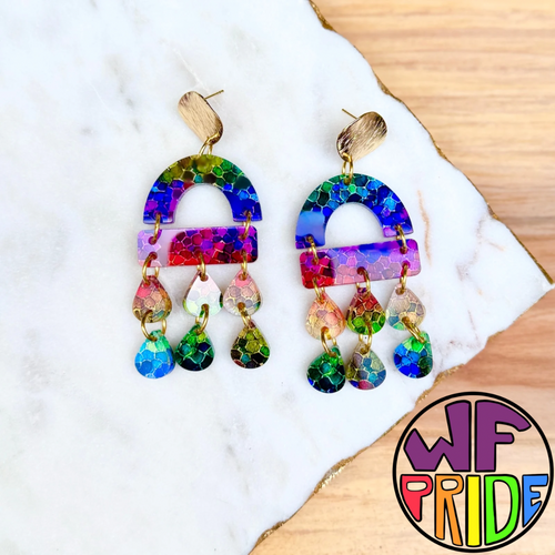 Scarlett Chandelier Earrings - Rainbow