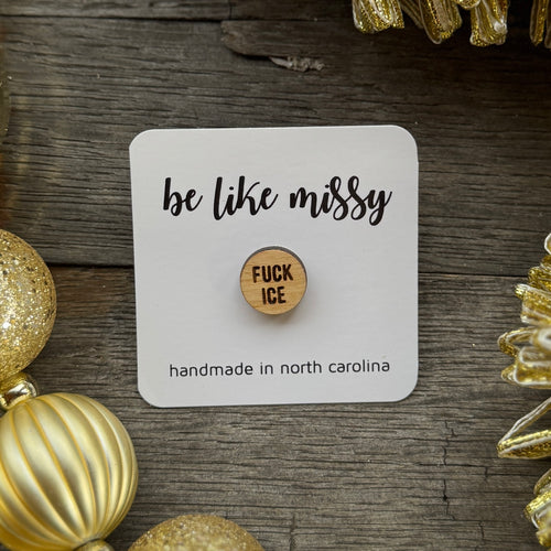 FUCK ICE Wooden Single Earring